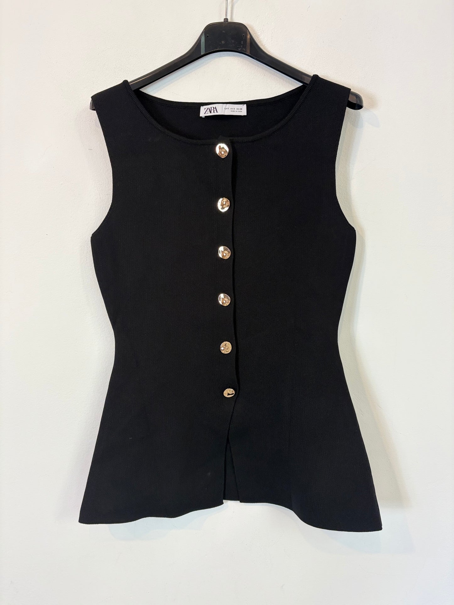 ZARA. Black stretch knit set. TS