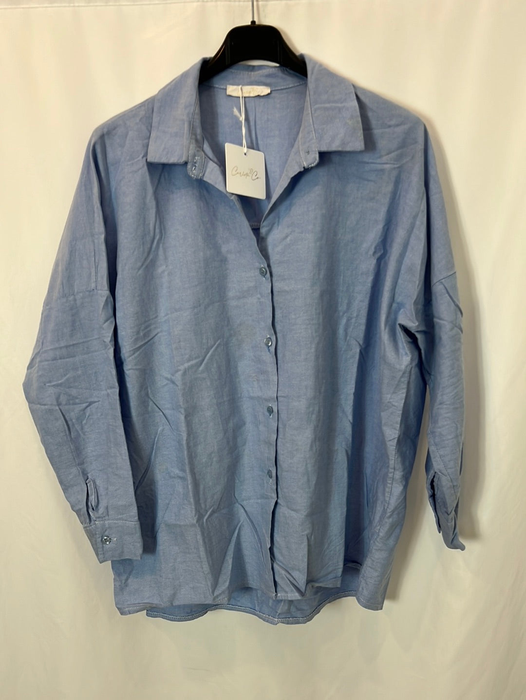 CARLOTA&amp;CO. blue oxford Tl style shirt