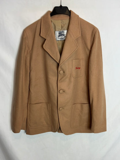 BURBERRYS. Beige wool blazer with pockets. Size 40