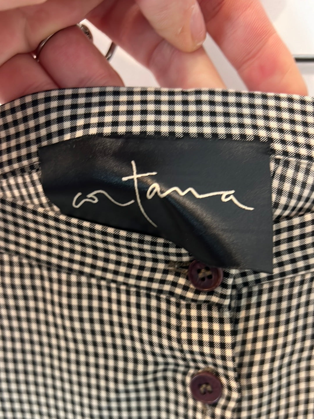 CORTANA. Long plaid mini skirt. Size 40