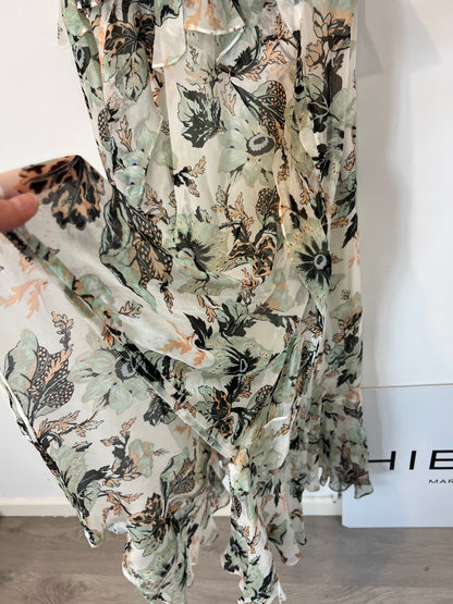 DIANE VON FURSTENBERG. Printed viscose maxi dress. Size 2 (M)