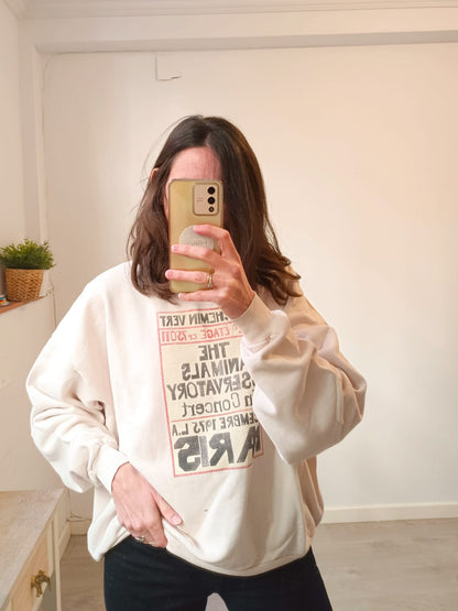 THE ANIMALS OBSERVATORY. Sudadera beige letras. T M