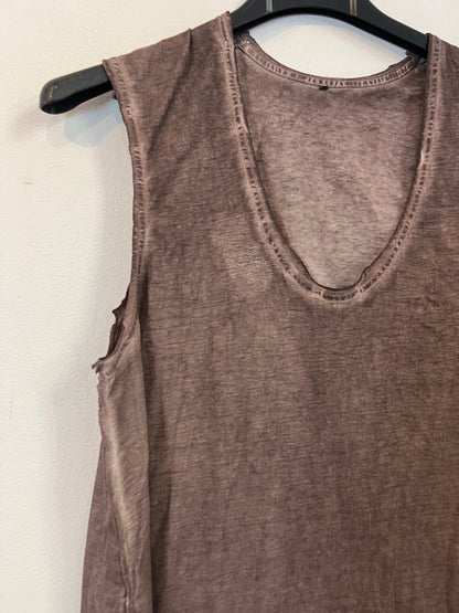 OTRAS. Camiseta marrón tie dye T.42(m)