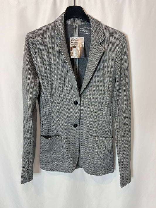MAJESTIC FILALTURES. Gray herringbone blazer T.1S