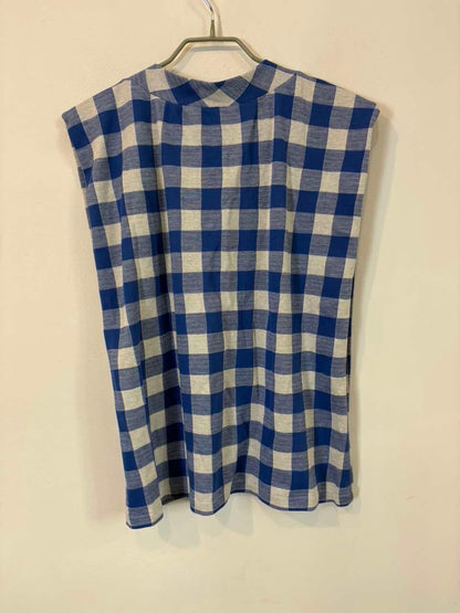 Top cuadros azules
