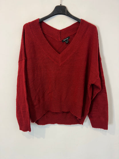 M LOUNGE. Jersey rojizo cuello pico  T.m