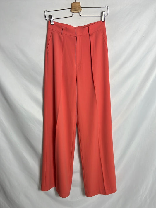 BIMANI. Pantalón palazo salmón. T M