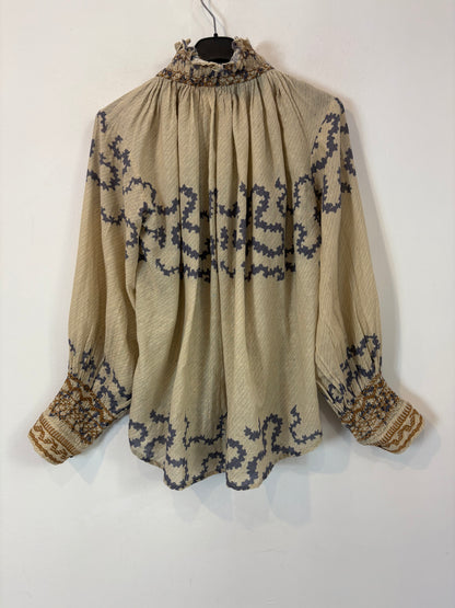 CORD. Blusa volumen estampada