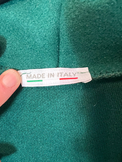 OTHERS. Green poncho-style jacket with fringes TU(m/l)