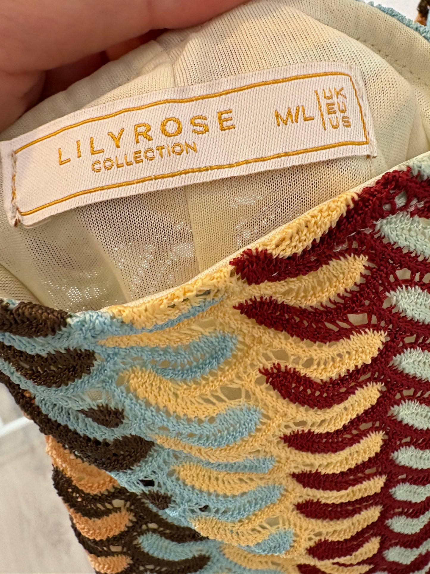 LILY ROSE. Vestido largo colores. T M/L