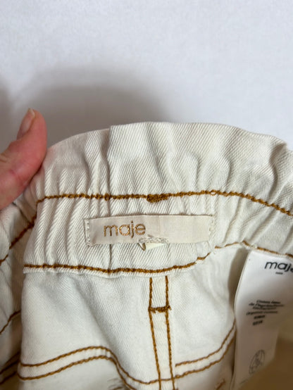MAJE. Raw denim with seam detail. Size 36
