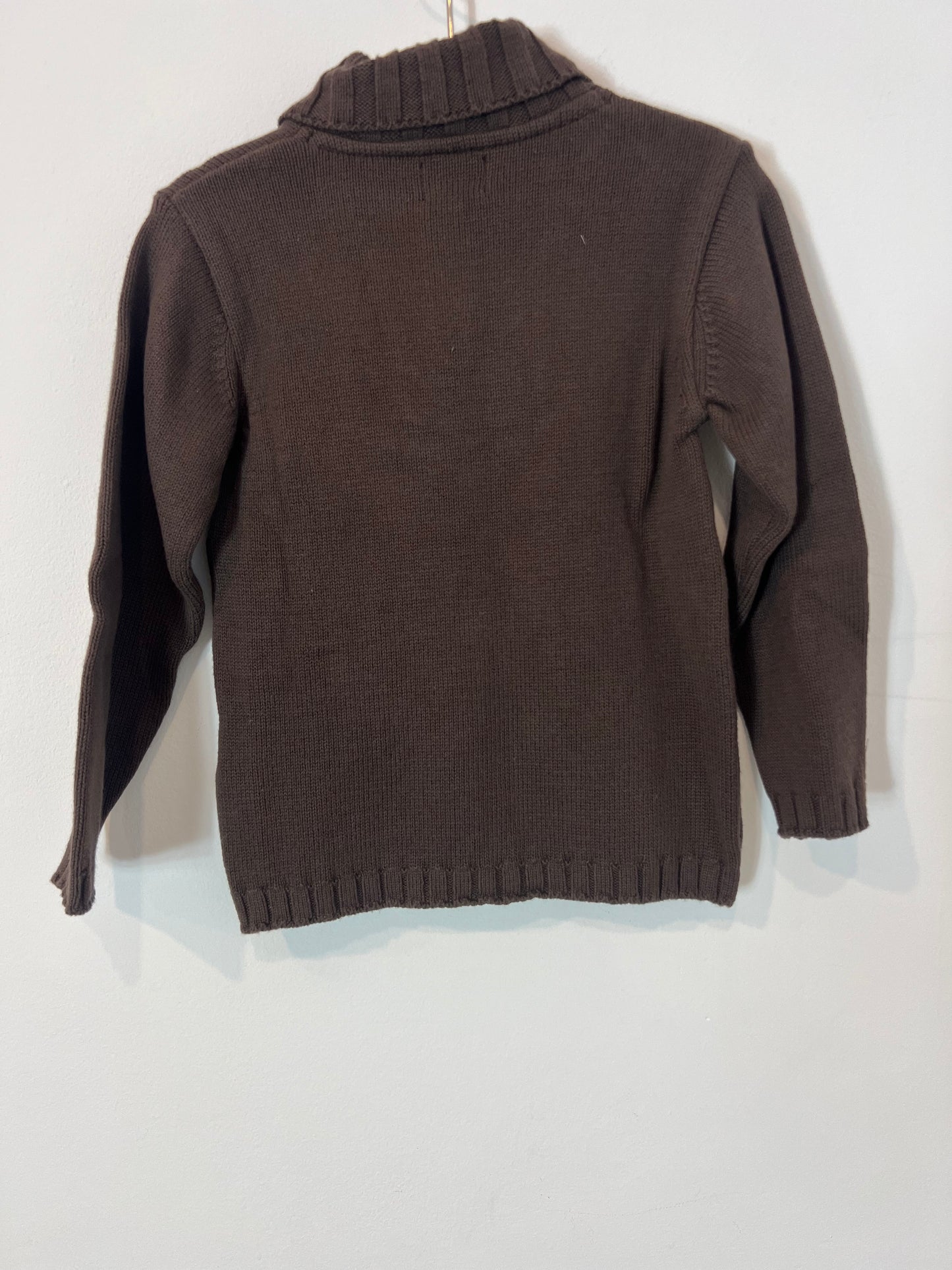 NECK&amp;NECK. Brown sweater with neck detail. Size 4-5 years.