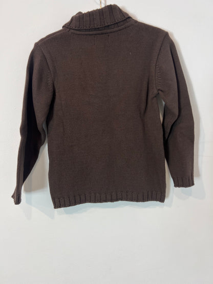 NECK&amp;NECK. Brown sweater with neck detail. Size 4-5 years.