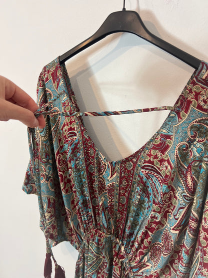 BUGANVILIA. Vestido esamapdo seda. T M