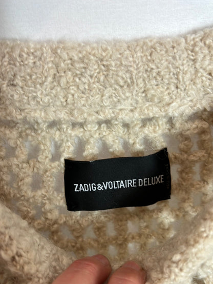 ZADIG&VOLTAIRE . Jersey beige punto abierto. T S
