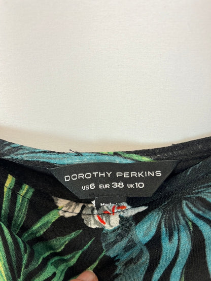 BOROTHY PERKINS. Tropical print stretch top. TS/M
