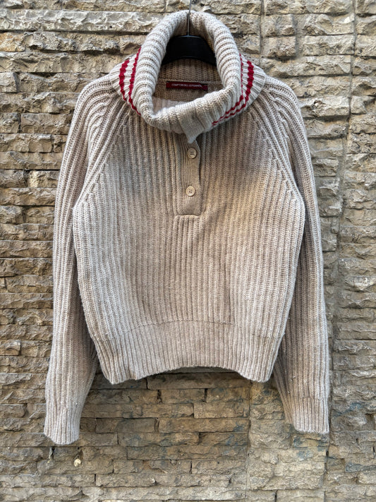 COMPTOIR DES COTONNIERS. Beige turtleneck sweater T.xs