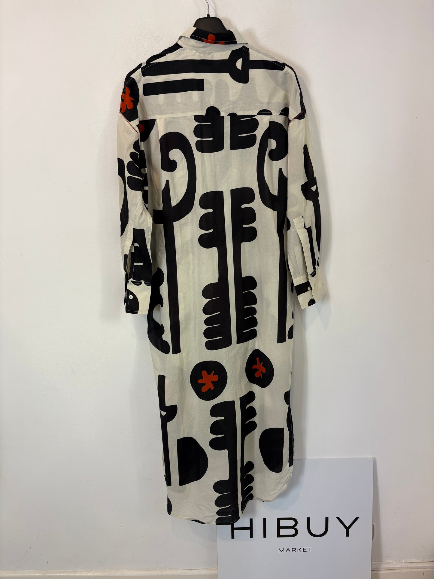 MARE DI LATTE. Vestido largo camisero estampado