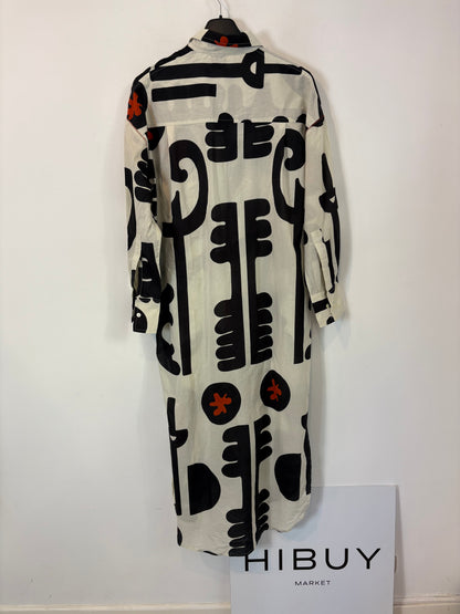 MARE DI LATTE. Vestido largo camisero estampado