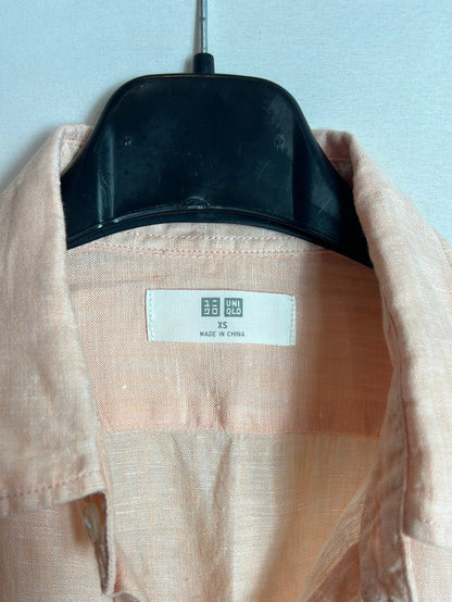 UNIQLO. Pastel flecked linen shirt. XS