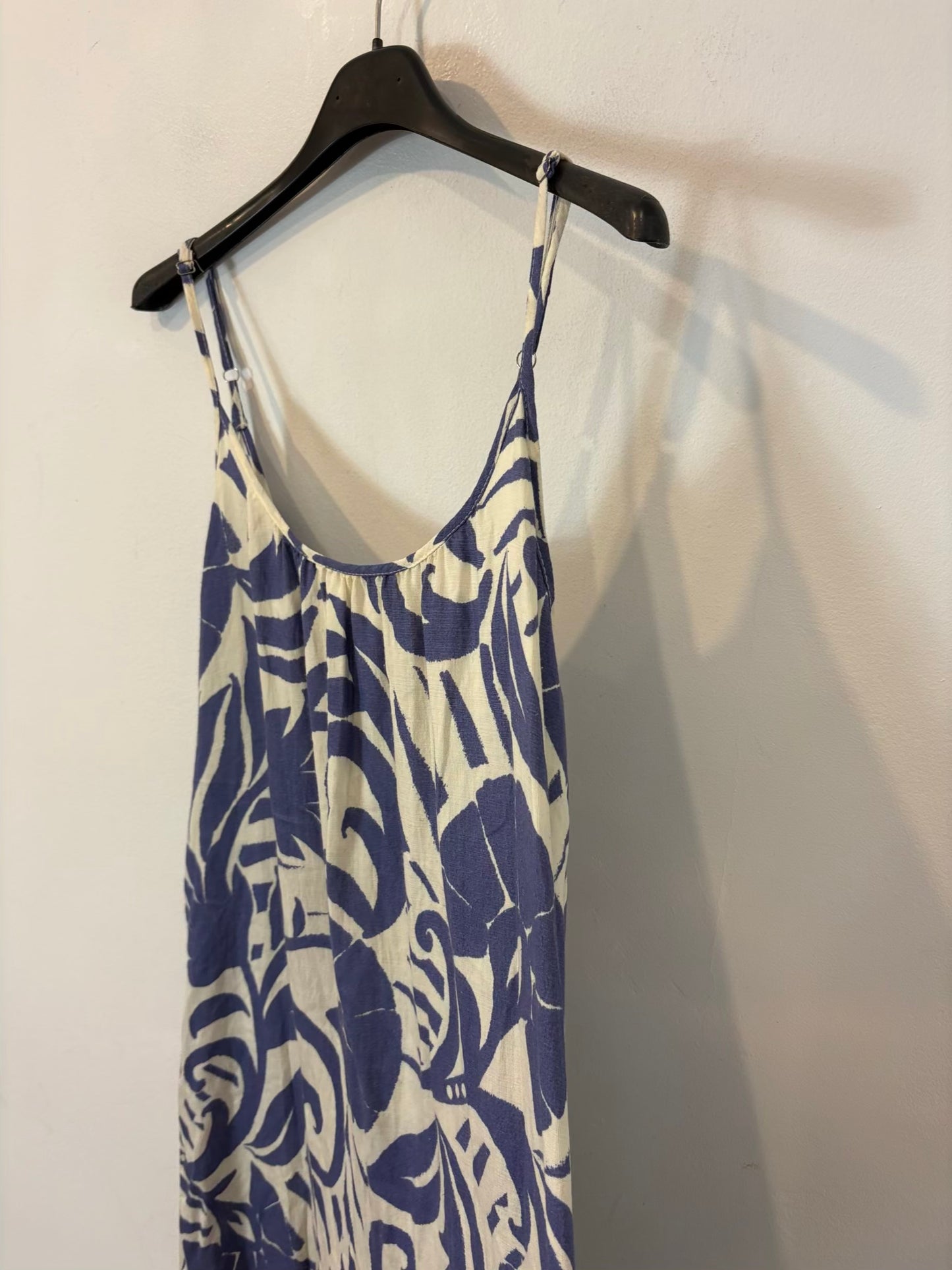 Vestido largo estamapdo azules