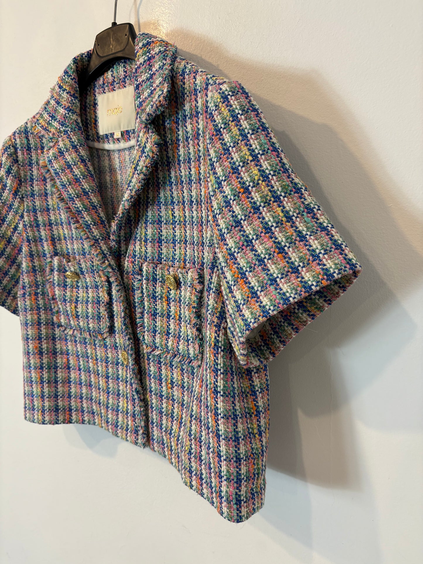 MAJE. Top tweed colores