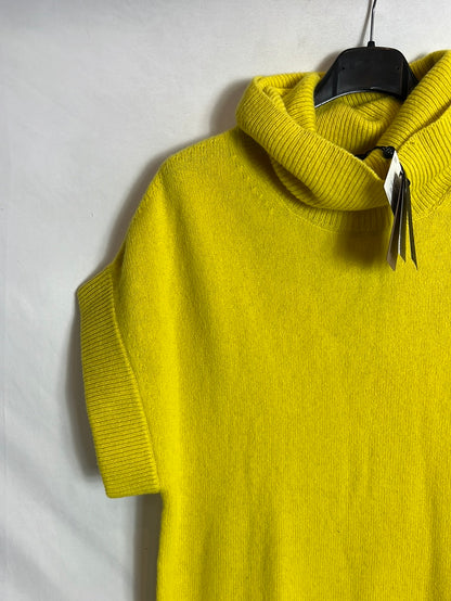 MASSIMO DUTTI. Vestido punto amarillo T.s