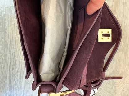 REBECCA MINKOFF. Bolso mini piel berenjena