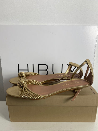 LATOUCHE. Gold knot sandal, size 40
