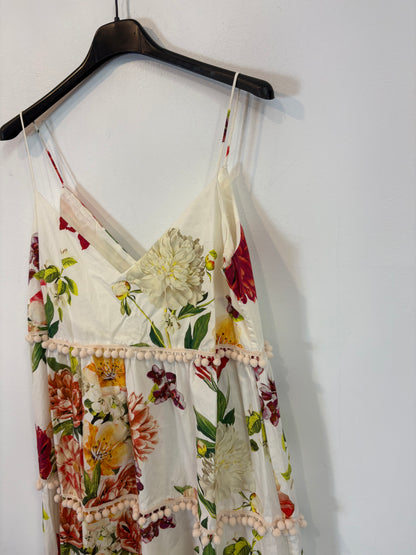 UTERQÜE. Vestido largo flores. T S