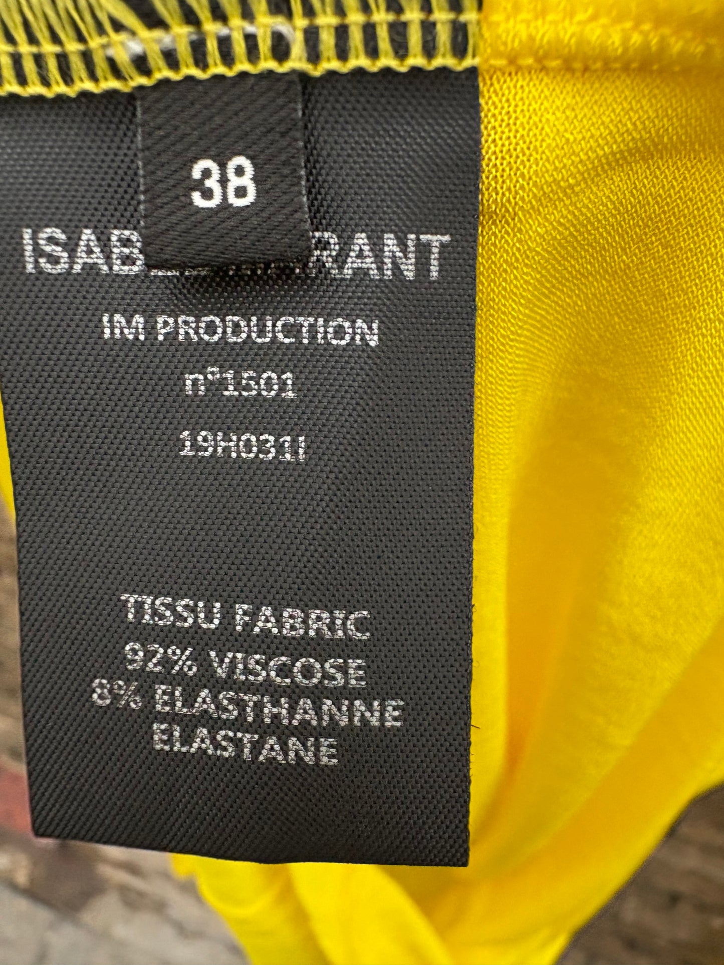 ISABEL MARANT. Top amarillo elástico