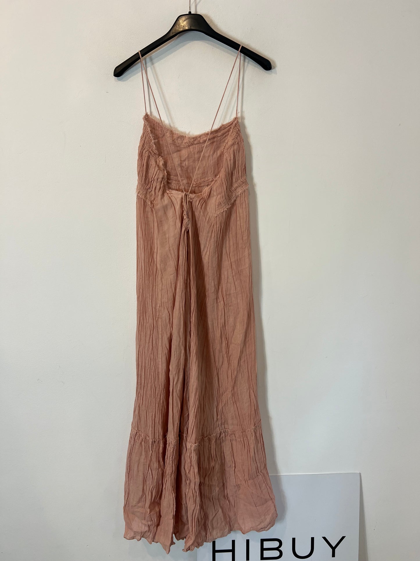 ZARA. Vestido rosa fruncido T.s