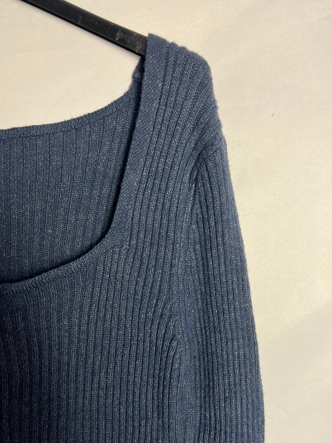 OTRAS. Jersey fino azul canalé T.u(s)