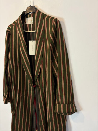 MOMONI. Chaqueta larga rayas mezcla