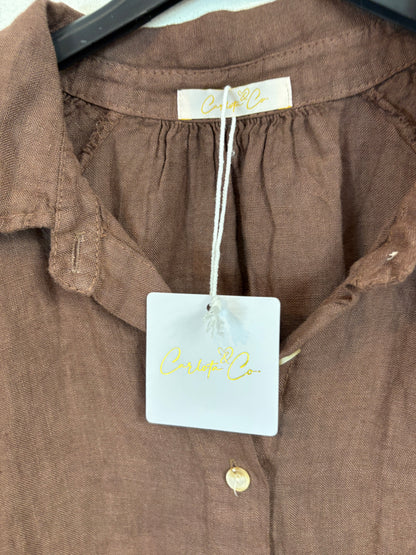 CARLOTA & CO. Blusa lino marrón