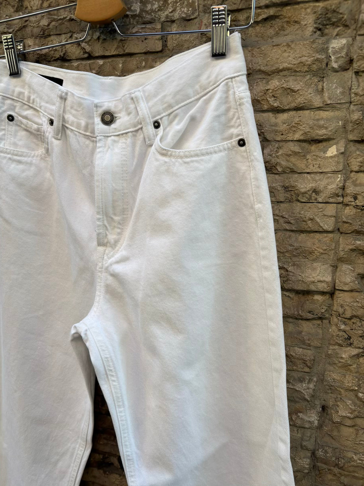 MASSIMO DUTTI. Denim recto blanco