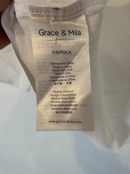 GRACE & MILA. Blusa blanca fluida