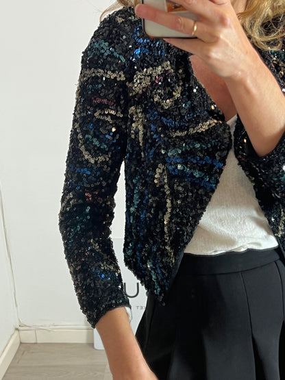 ZADIG&VOLTAIRE. Chaqueta lentejuelas colores  T.36