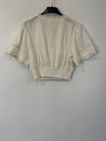 OTRAS. Blusa encaje beige TU(S)