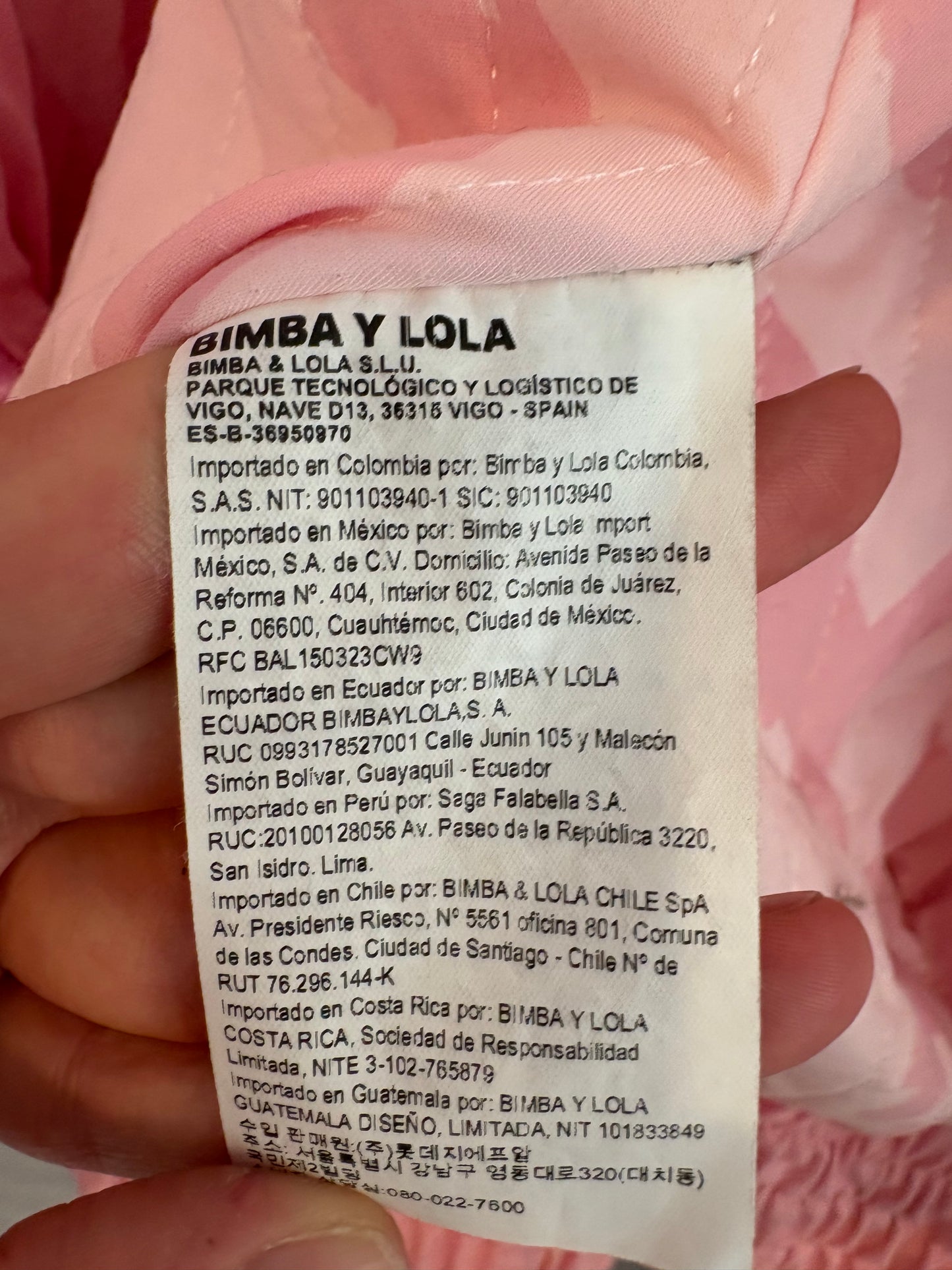 BIMBA Y LOLA. Pink quilted denim jacket. TS