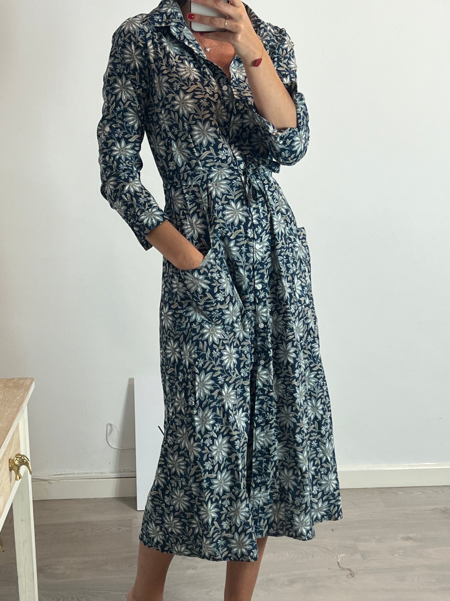 BOHOCHIQUE. Long printed shirt dress. TM