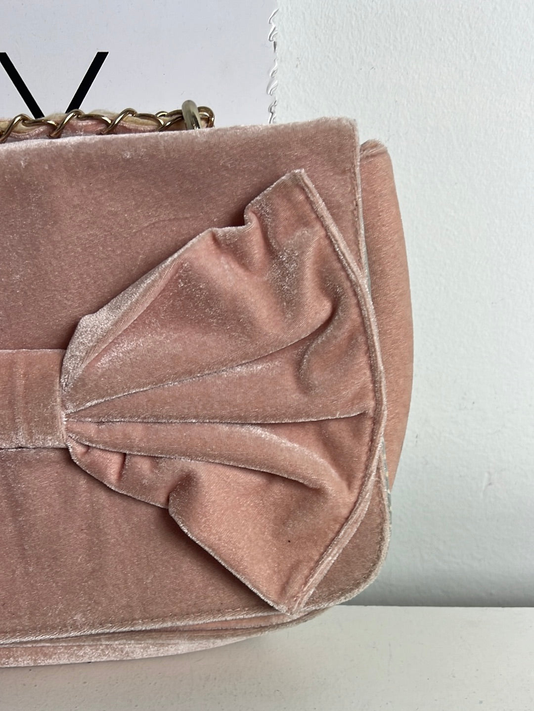 KLING. Pink velvet bag (Tara)