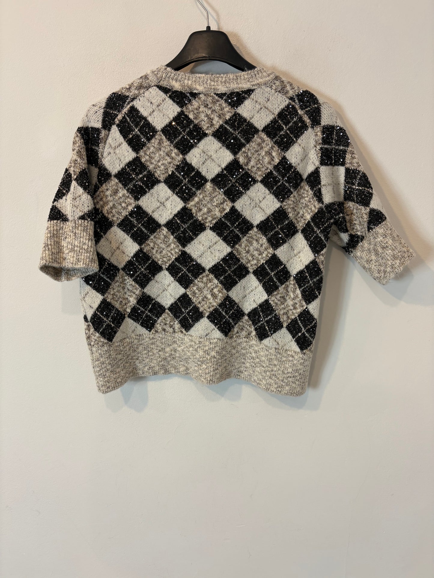 ZARA. Top punto rombos lentejuelas