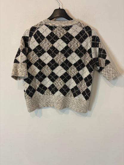 ZARA. Top punto rombos lentejuelas