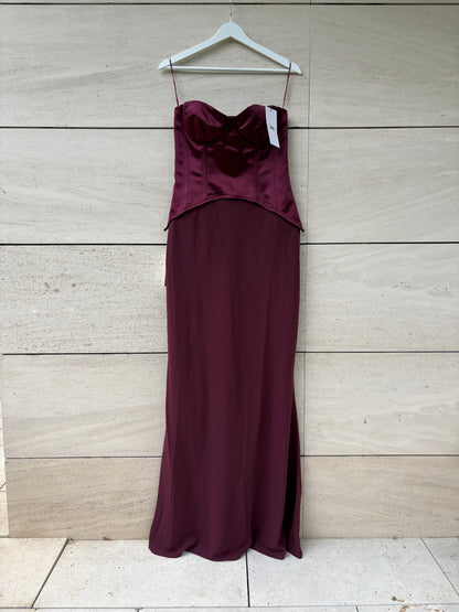 BOA Because of Alice. Vestido largo satinado corsé
