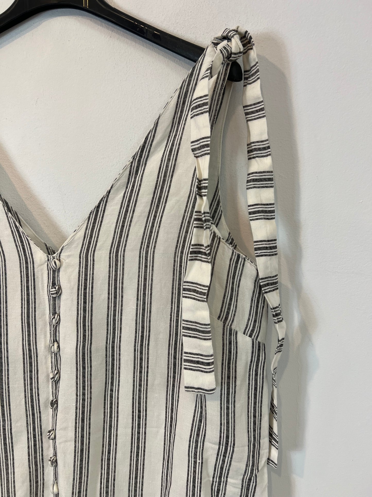 MANGO. Vestido blanco rayas T.m