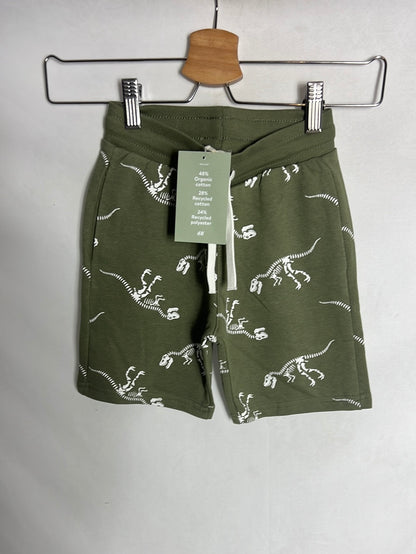 H&amp;M. Green dinosaur shorts. Size 5-6 years
