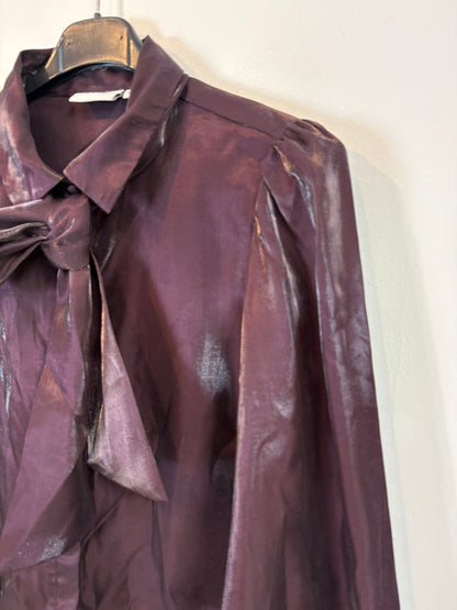 VILA. Shiny burgundy blouse size 36