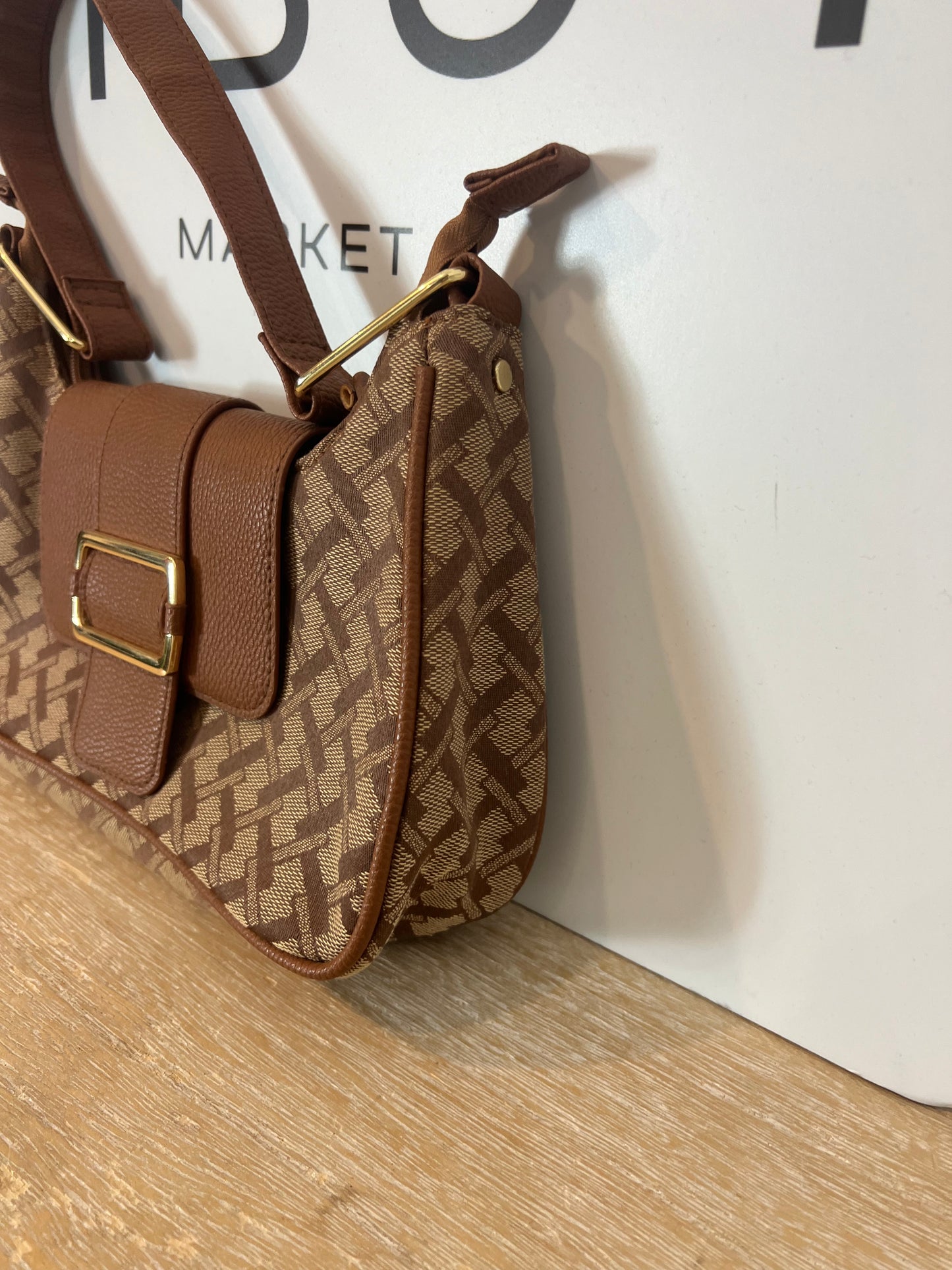 PRIMARK. Camel-printed bag