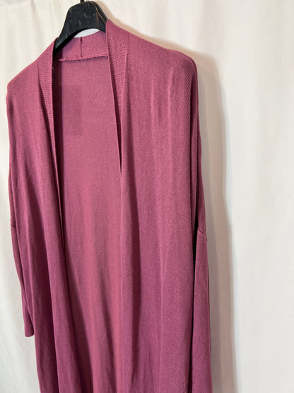 OTRAS. Cárdigan largo rosa TU(S)